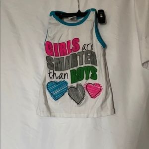 Girls tank top blue and white